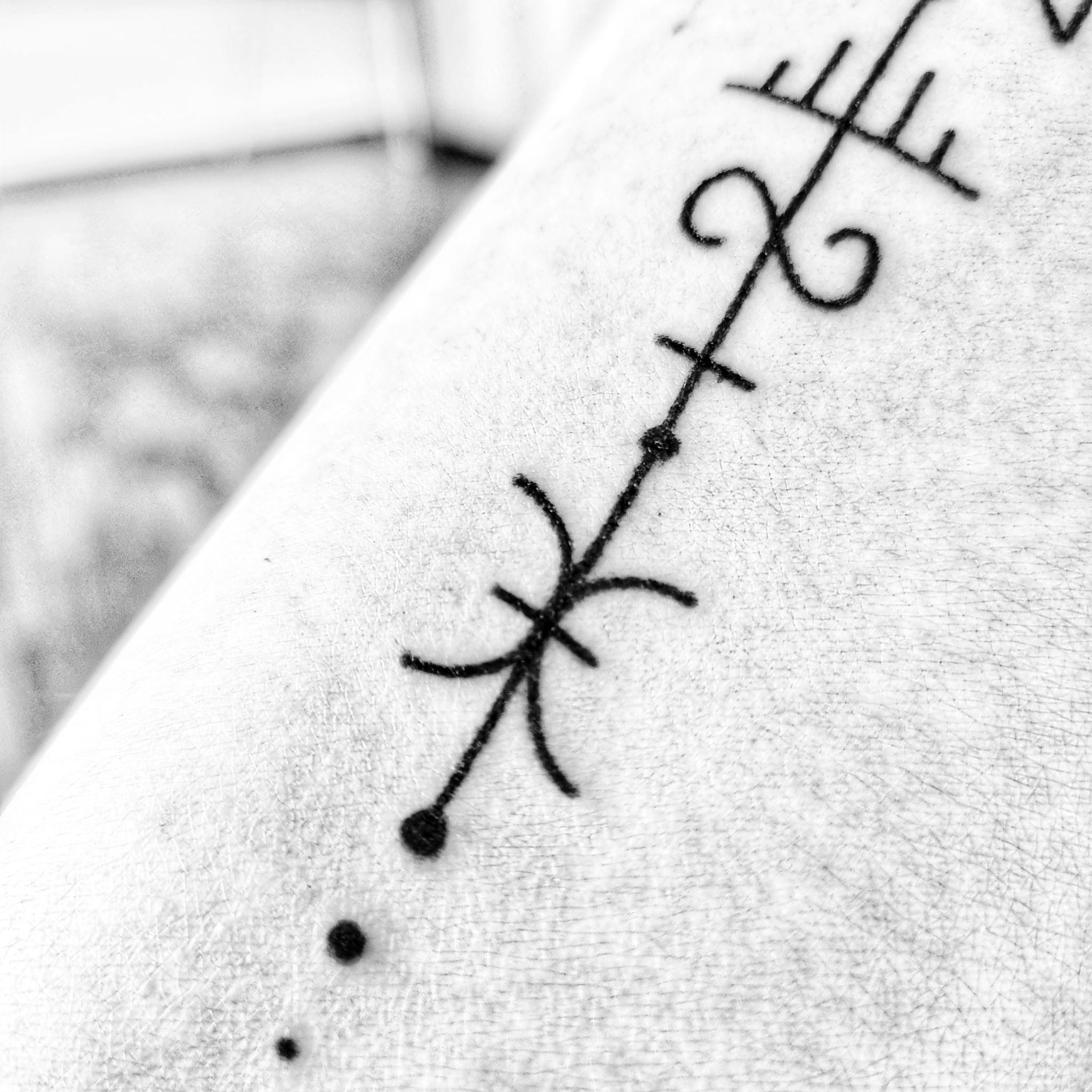 Sirius Symbol Handpoke Tattoo